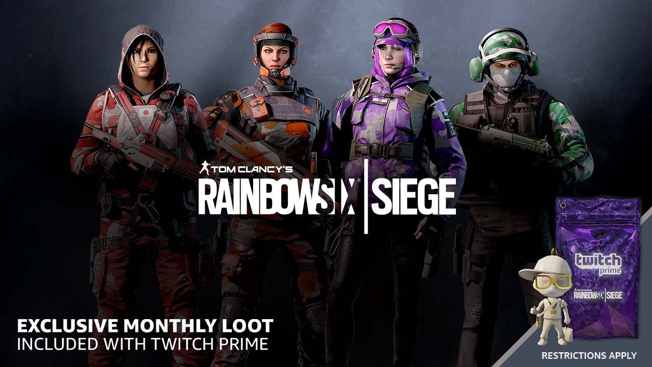 Get Exclusive Monthly Loot In Rainbow 6 Siege With Your Twitch Prime