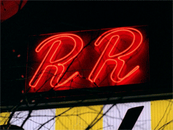 Double R Diner exterior neon signage