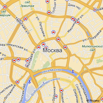 Map Yandex Moscow