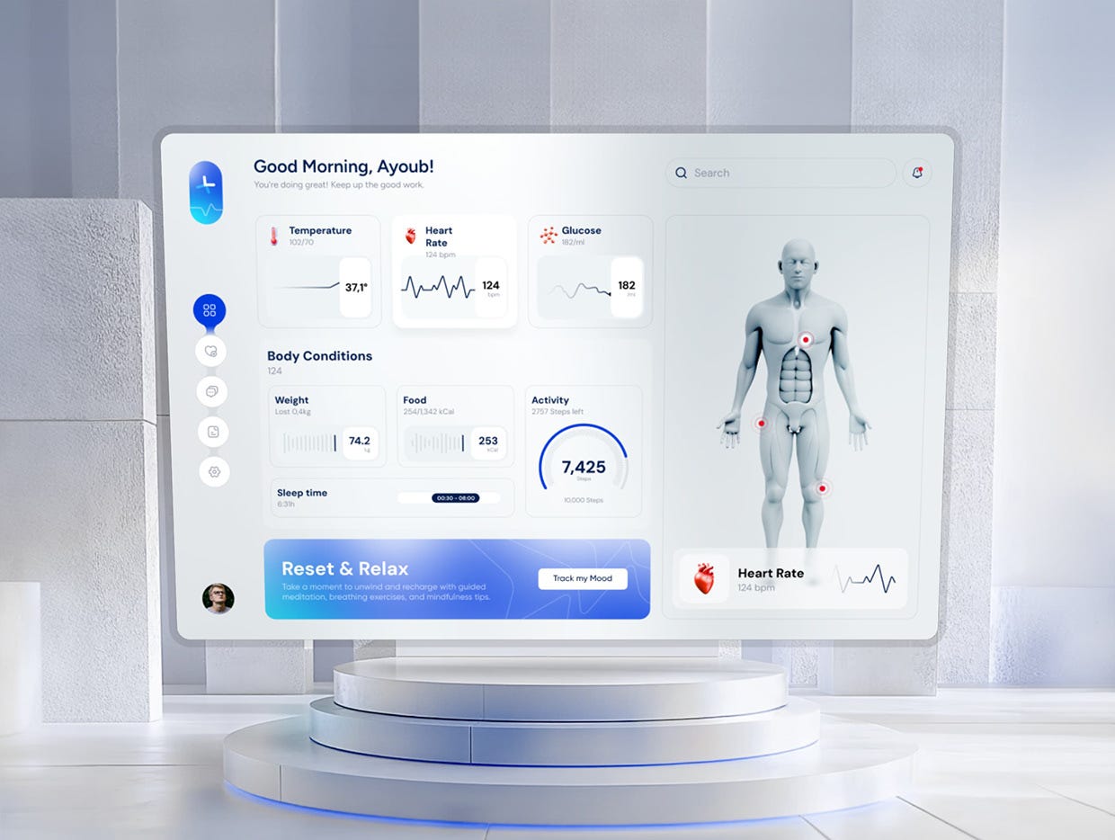 iHealth — Healthcare Tracker App Design