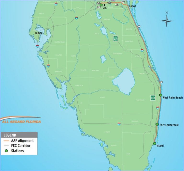 Brightline Train Route Map