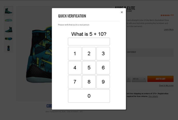 Nike CAPTCHA