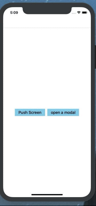 modal screen