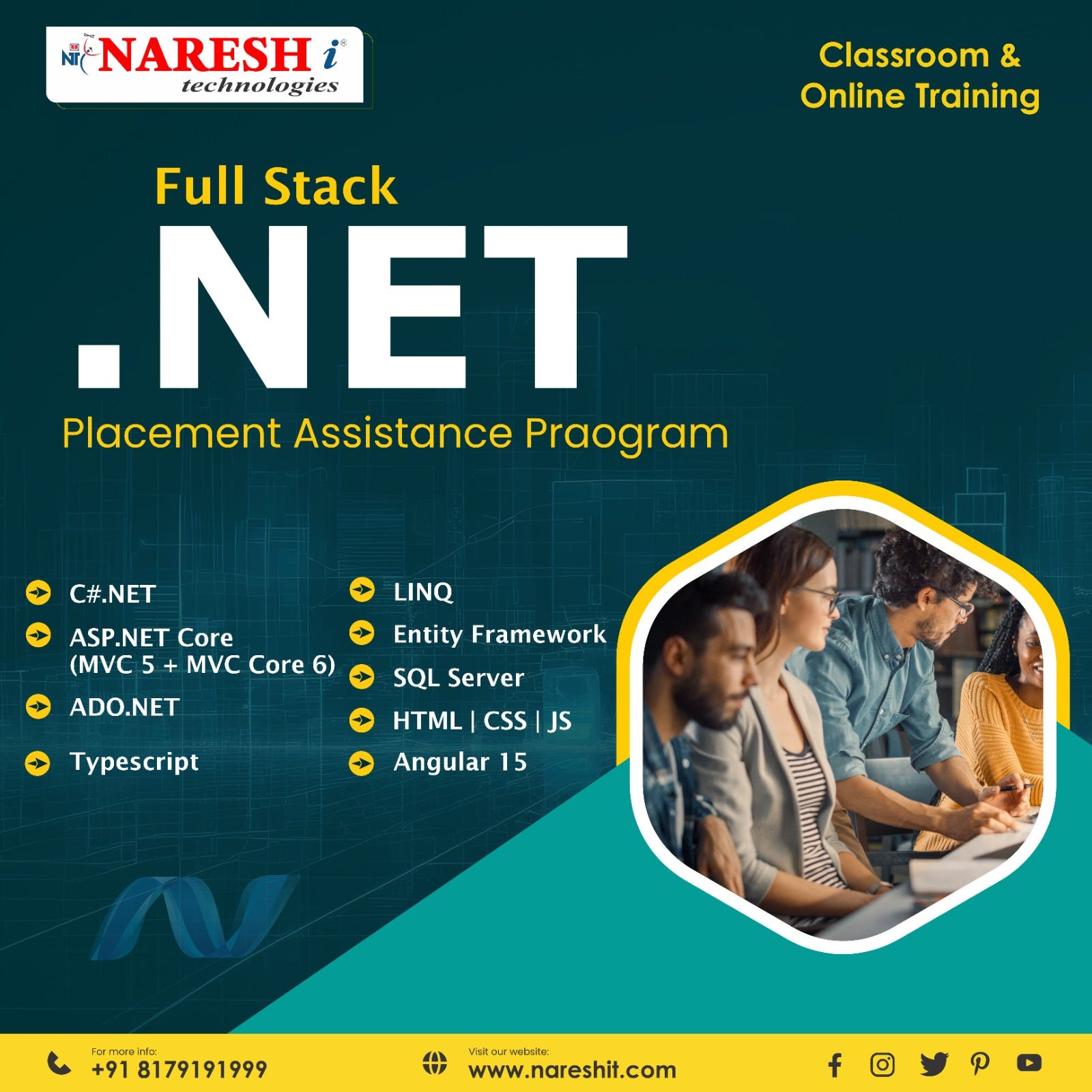 Full Stack Dot Net Placement Assistance Program Online Training — Naresh IT