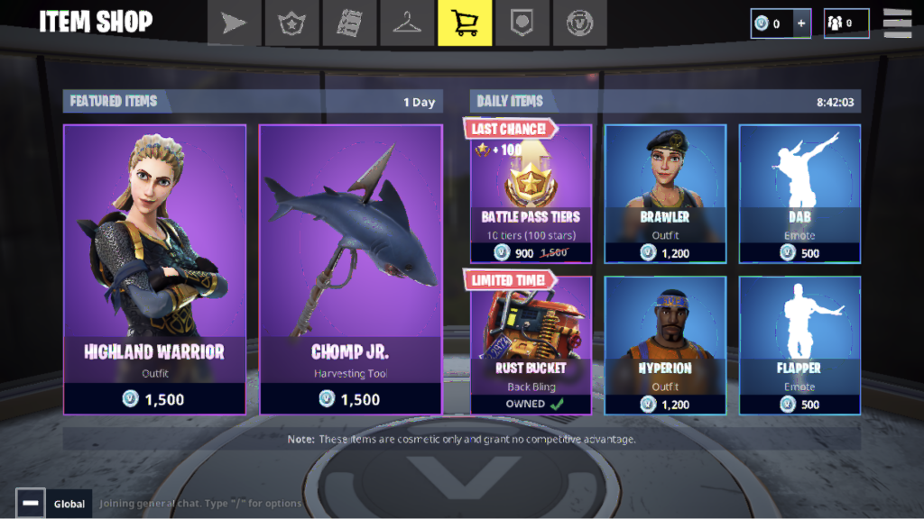 Blockchain game adoption: operate under a well-managed virtual economy (Fortnite’s in-game item shop)