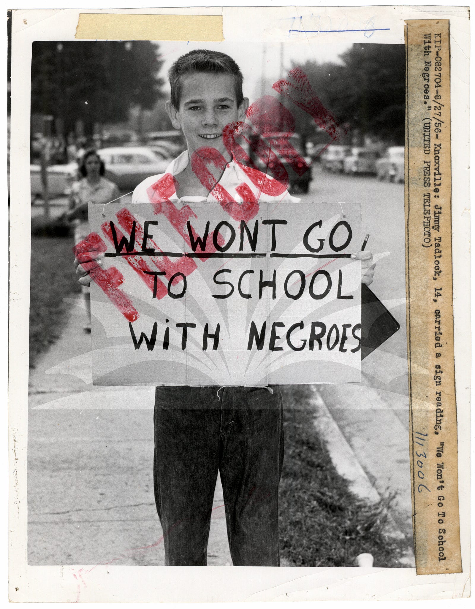 Image result for we don't want to go to school with negroes pic