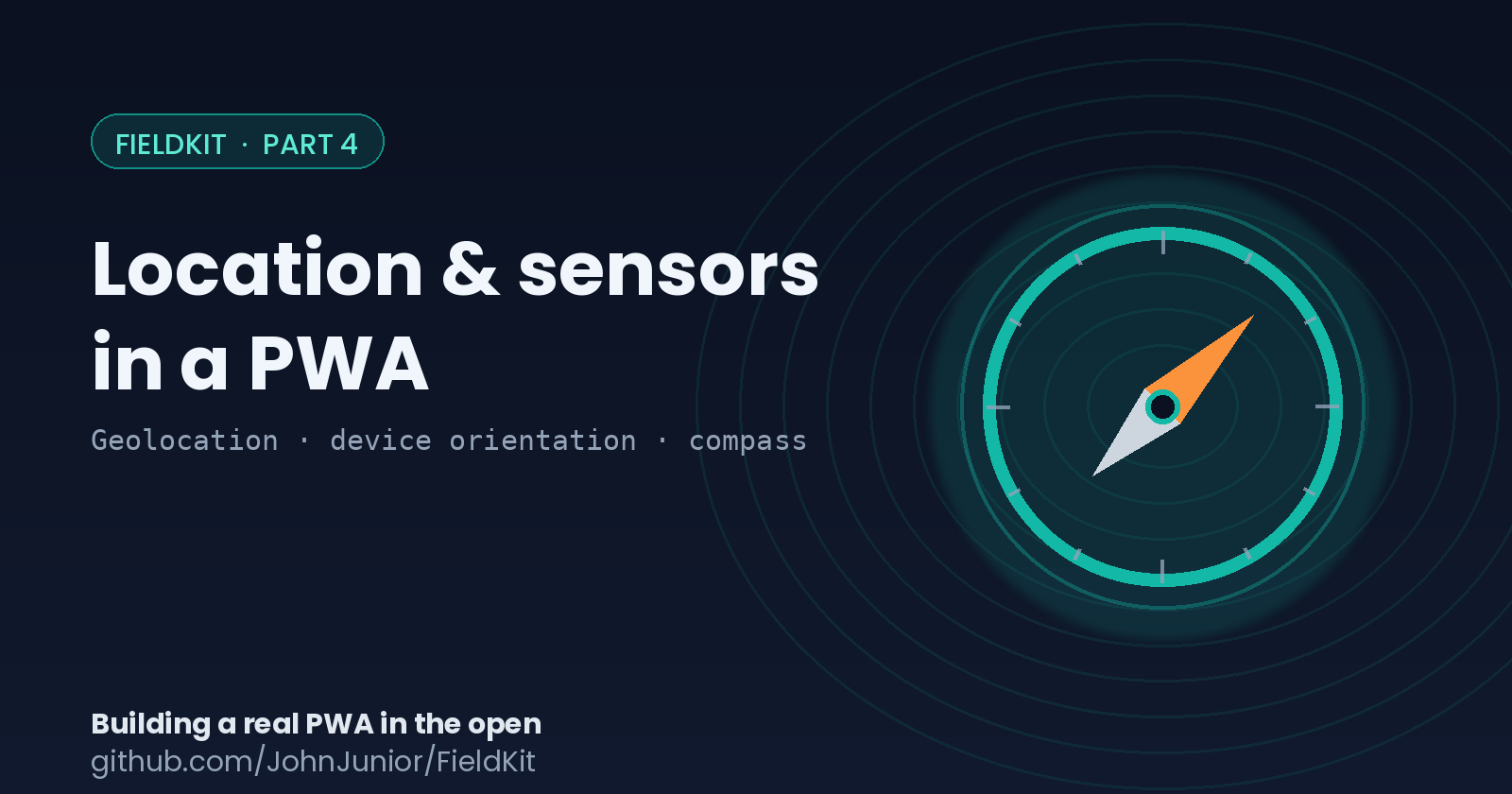 Where was this taken, and which way was I facing? Geolocation & sensors in a PWA (FieldKit #4)
