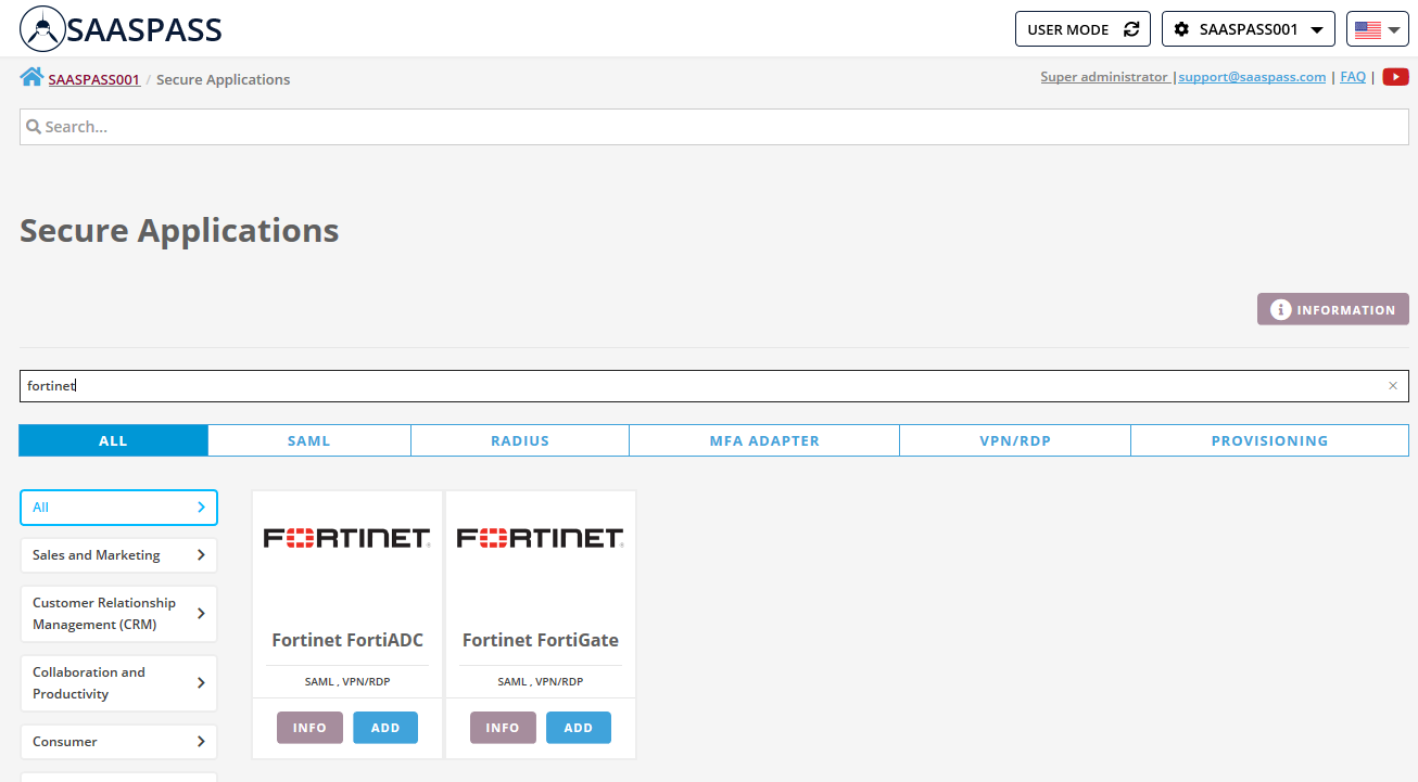 login to fortinet