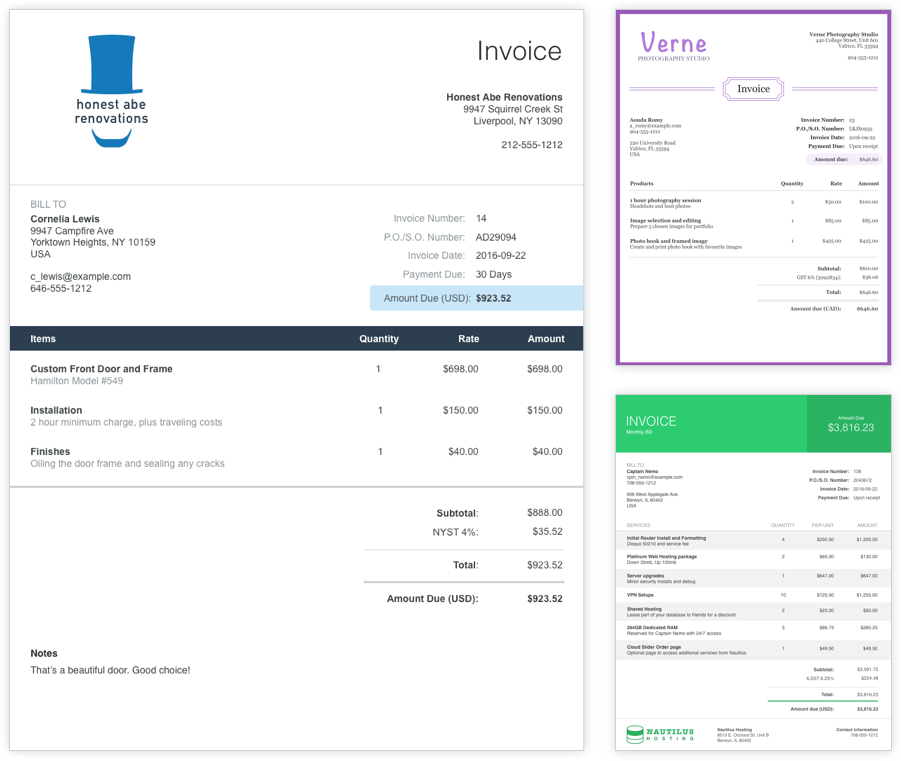 wave invoices