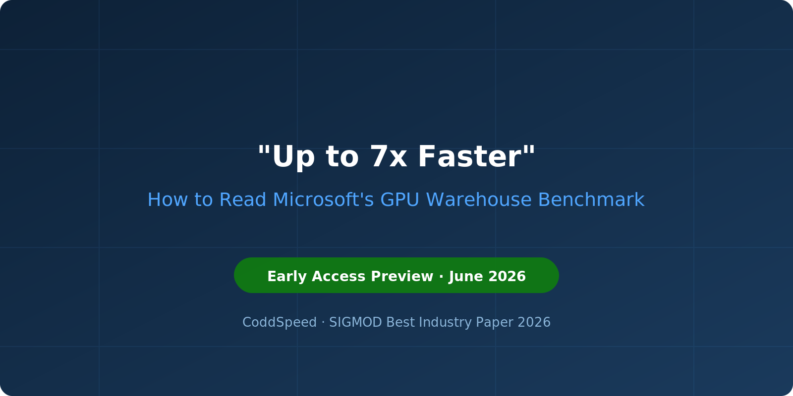 Microsoft Says Its GPU-Accelerated Warehouse Is Up to 7x Faster. Here’s How to Read That Benchmark.