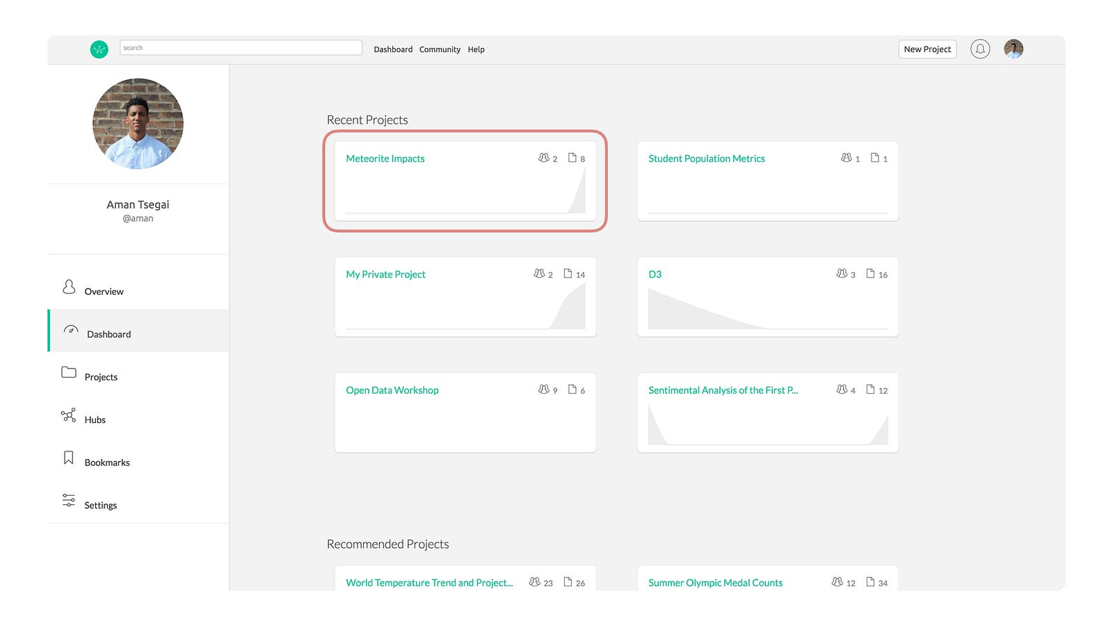 select the project you want to create the file in
