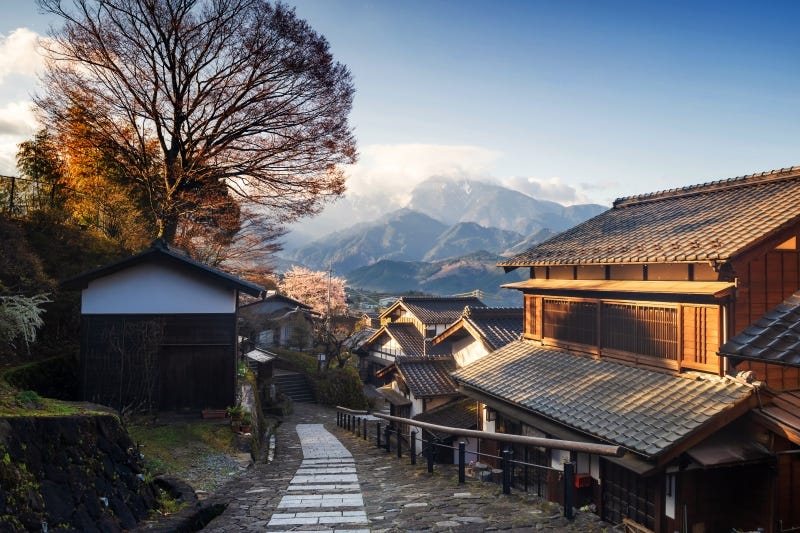 The former post town of Magome in Gifu Prefecture