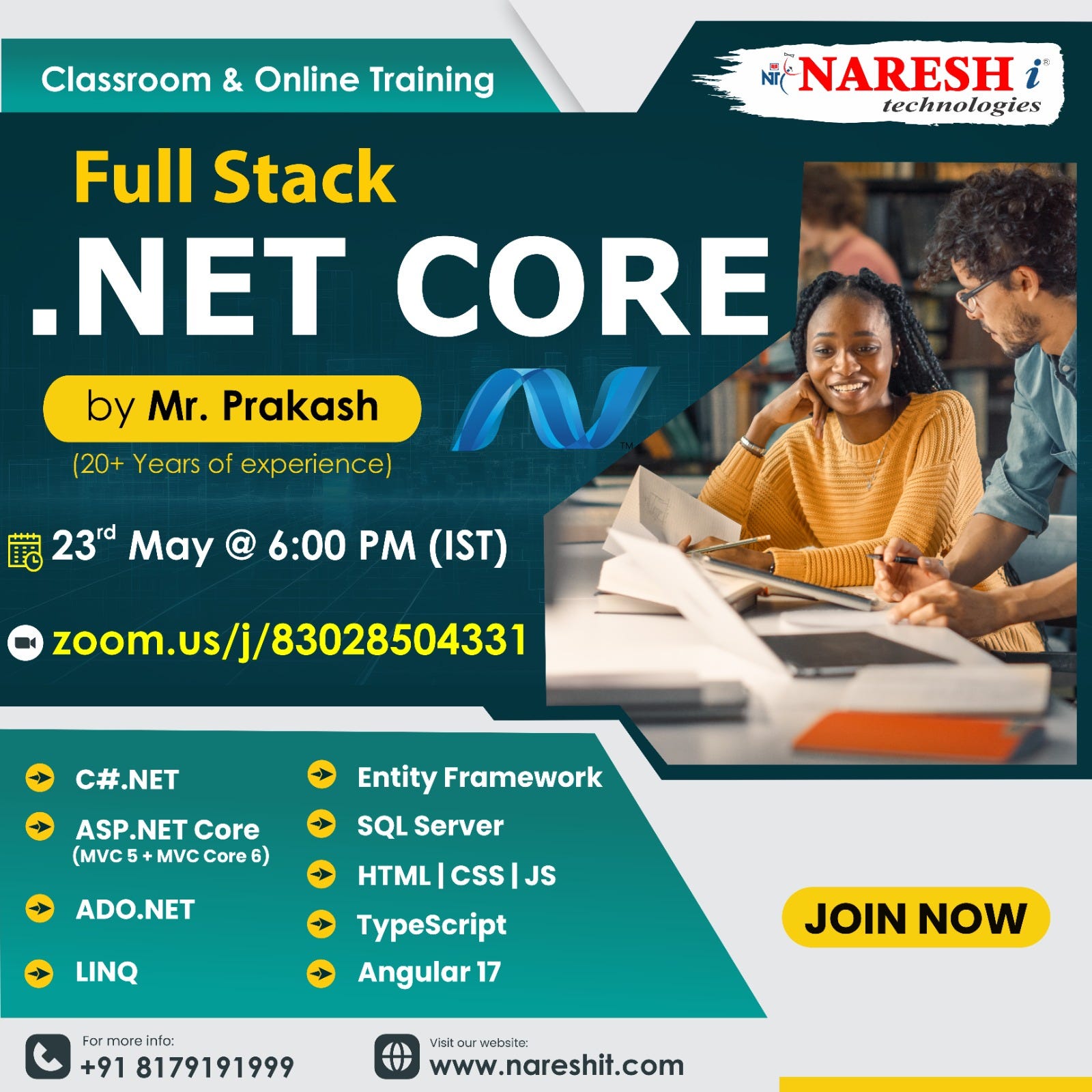 Full Stack .Net Online Trining — Naresh IT