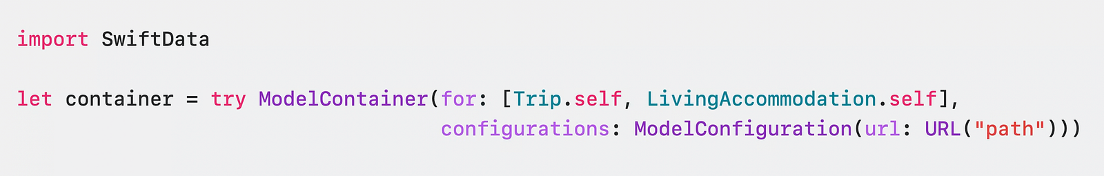 SwiftData code example