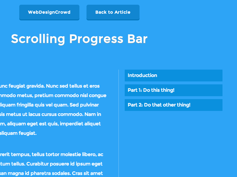 Scrolling Bar Progress