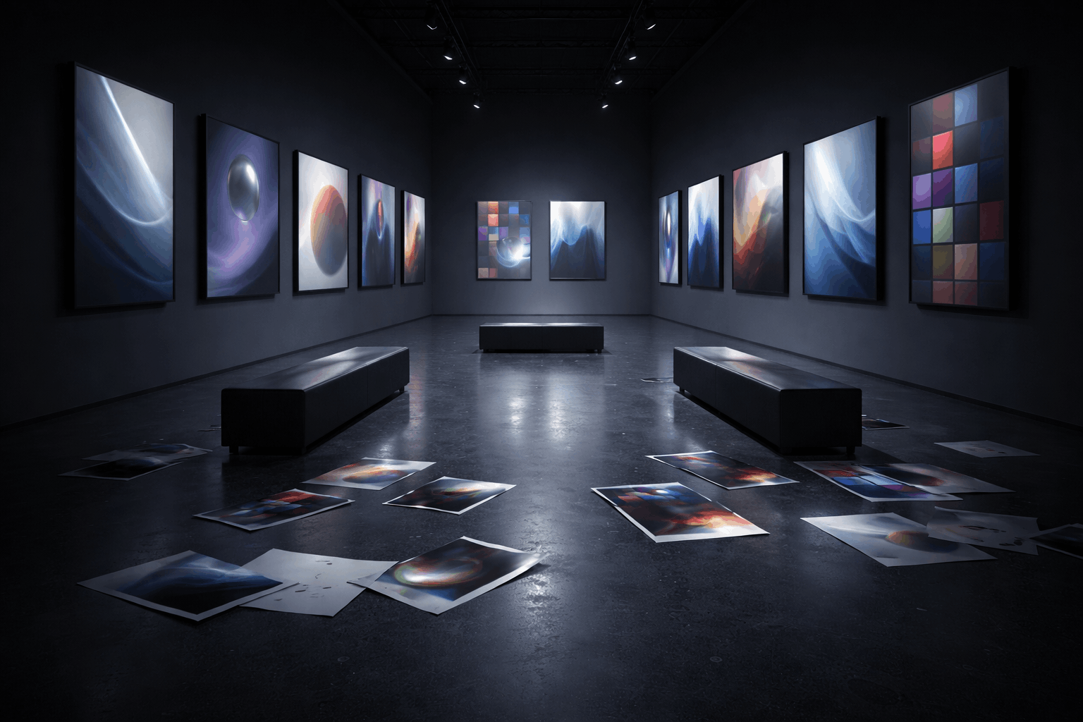 Minimal abstract image showing a polished, gallery-like presentation that appears visually impressive but lacks functional context.