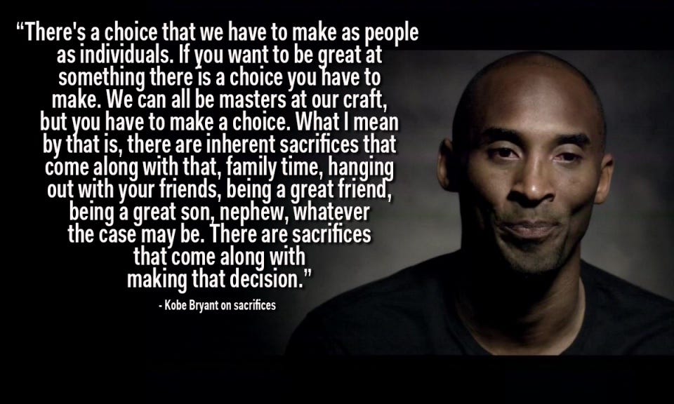 Kobe Bryant on Sacrifice – iCoachP – Medium