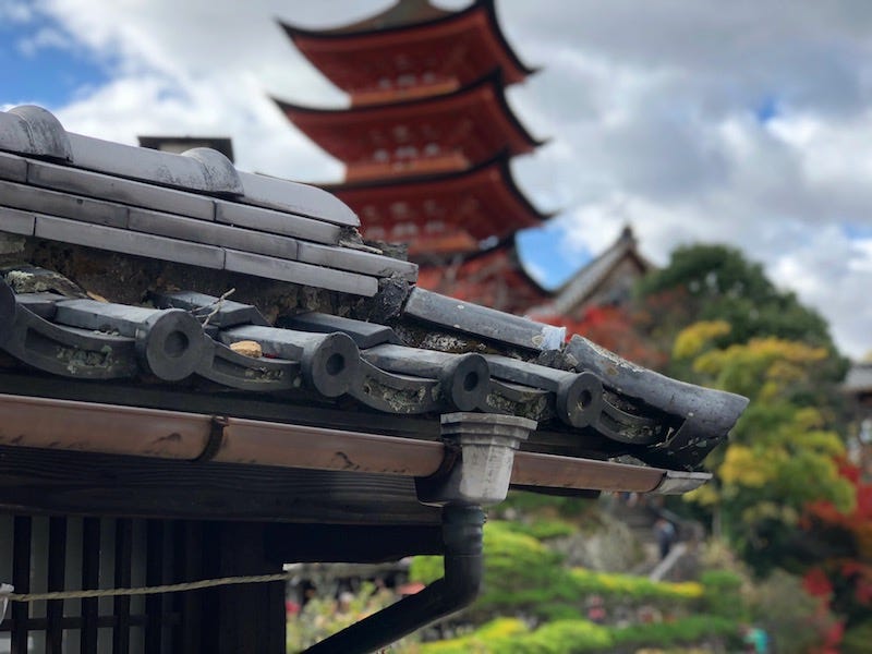 The five-storied pagoda on Hiroshima Prefecture’s island of Miyajima