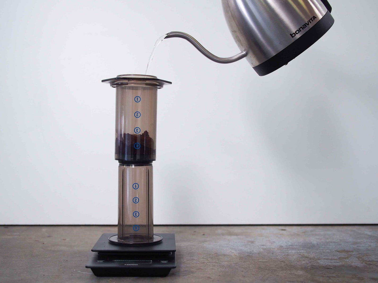 Brewing coffee with an Inverted Aeropress Sample Coffee Brew Crew