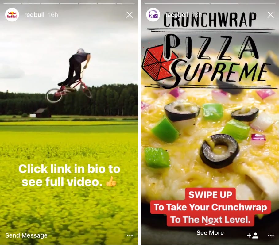Image result for instagram stories call to action examples