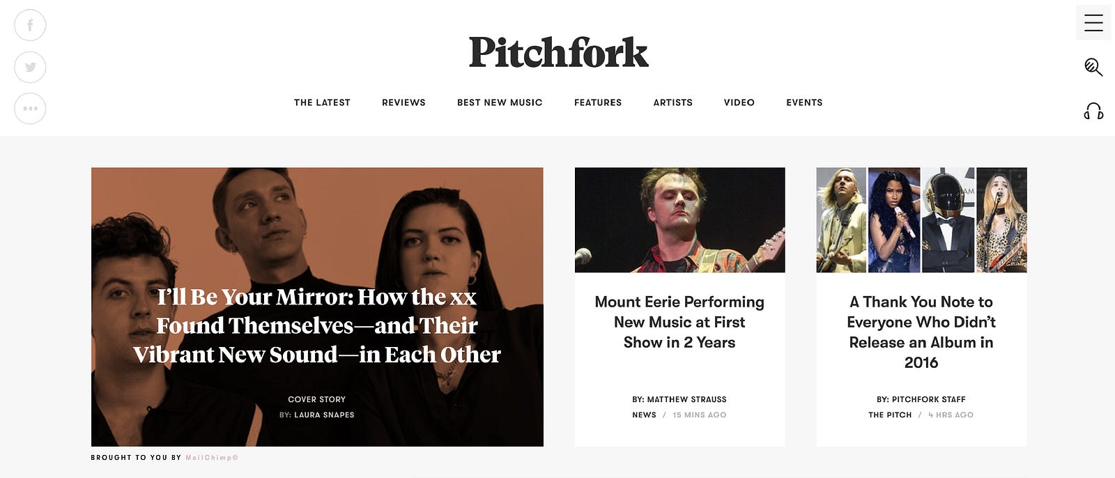 A Closer Look at Pitchfork’s Refined Redesign Look and Logo Medium