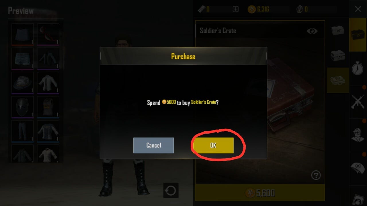 Pubg Get Clothes And Wearables Easily Without Spending Real Money - done you will get a wearable it is like lucky draw