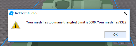 Fix Unanchored Part Lag In Roblox With Meshparts Zach Curtis Medium - a bit over the limit on triangles for this obj