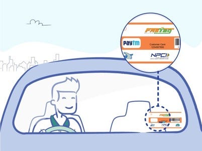 Paytm Buy Pettym Fastag Sticker for your Car of any NHAI toll plaza
