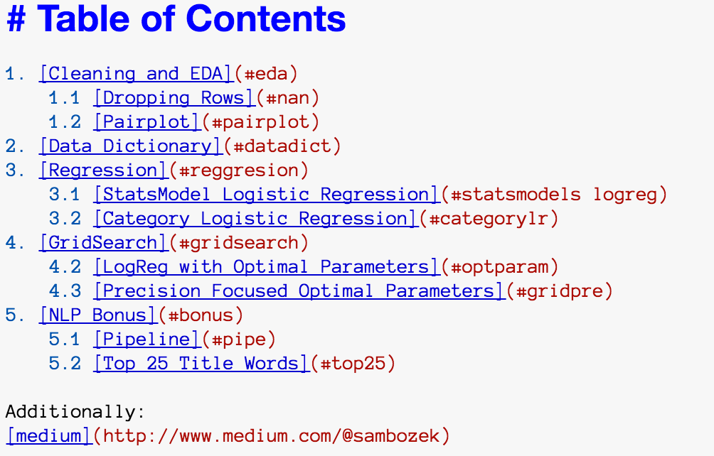 Table Of Contents Rmarkdown - Dopscreen