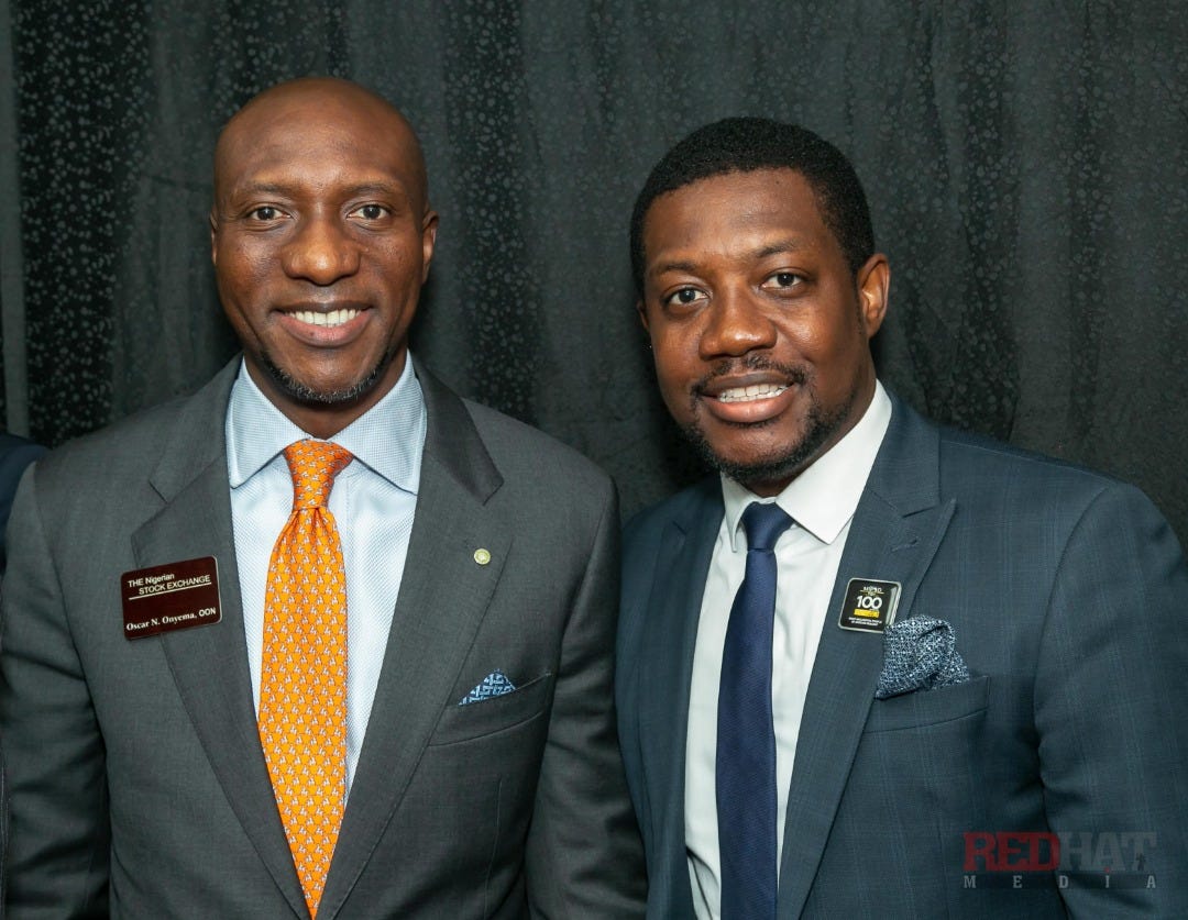 With the CEO of Nigerian Stock Exchange Mr. Oscar Onyeama