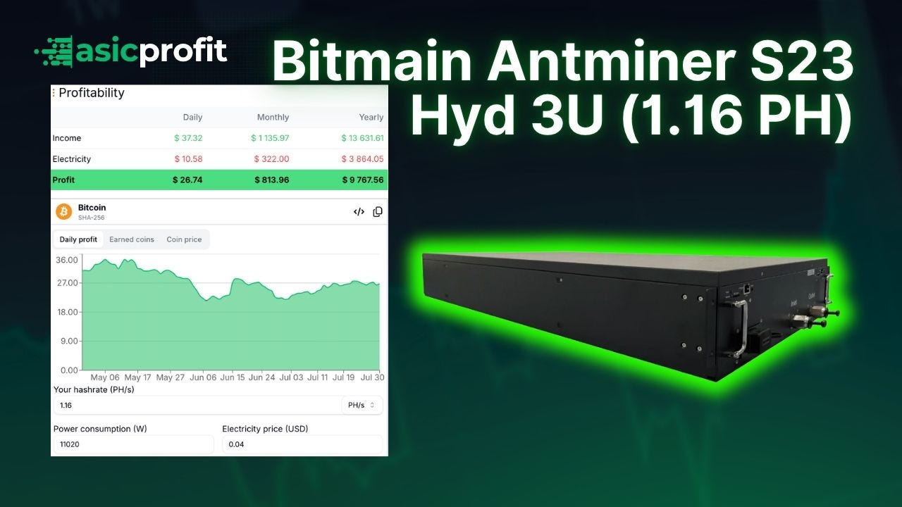 Bitmain Antminer S23 Hyd 3U