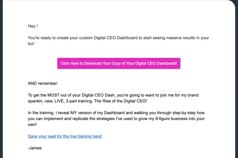 Kickback Email From Digital CEO