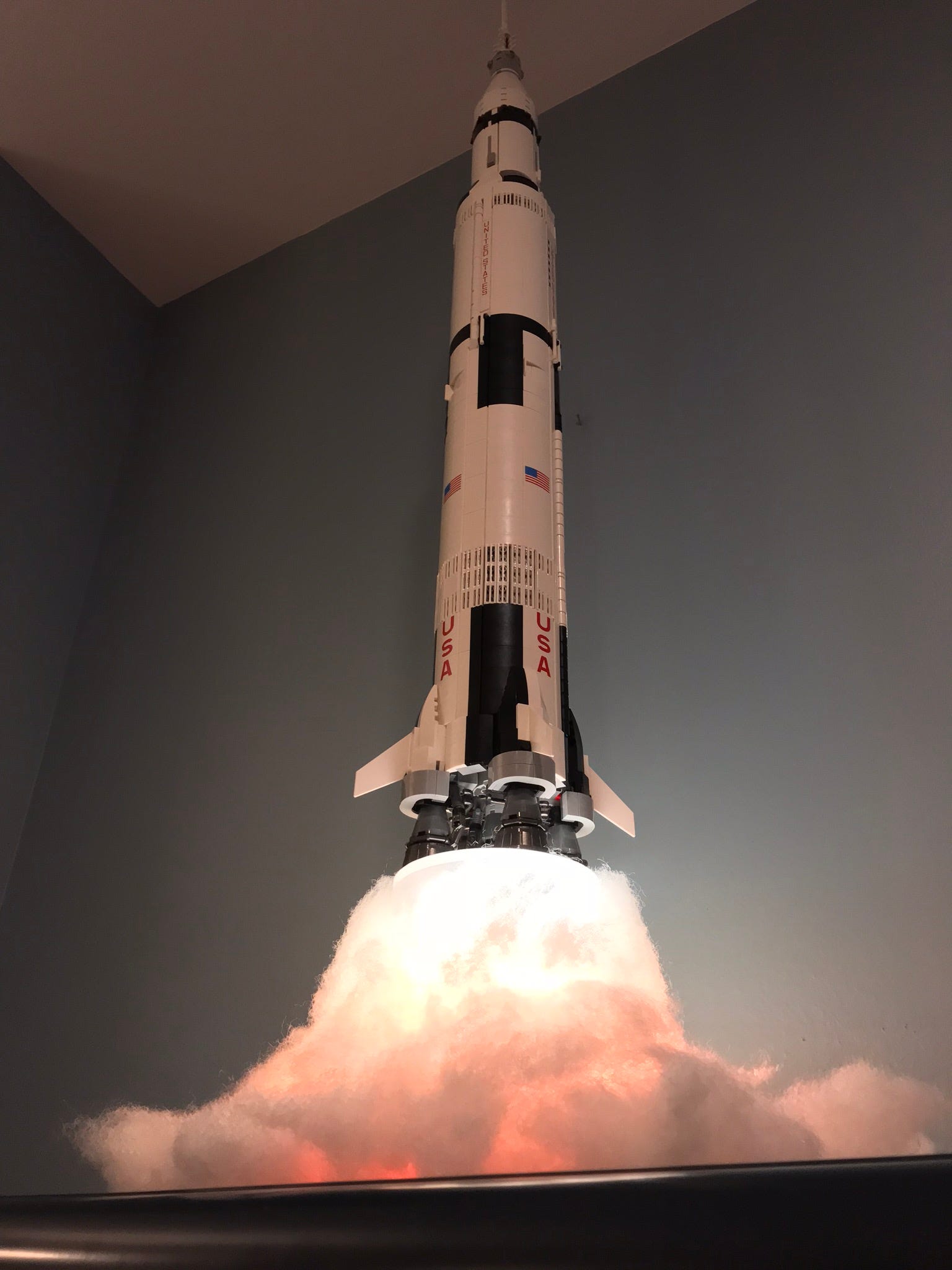 Making A Lego Saturn V Blast Off Asa Miller Medium Have Made And Thought I Could Use The Same Technique To Make Saturn V Look Like It S Blasting Off My Wife Set Out Over A Weekend