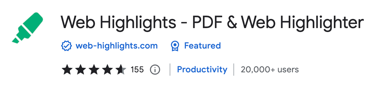 Web Highlights — PDF & Web Highlighter