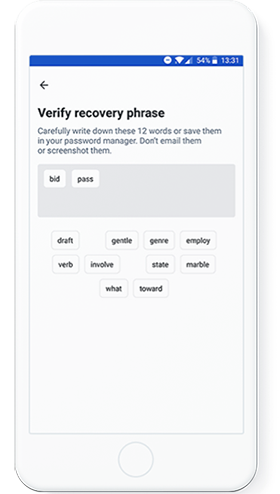 how to enter recovery phrase in coinbase wallet