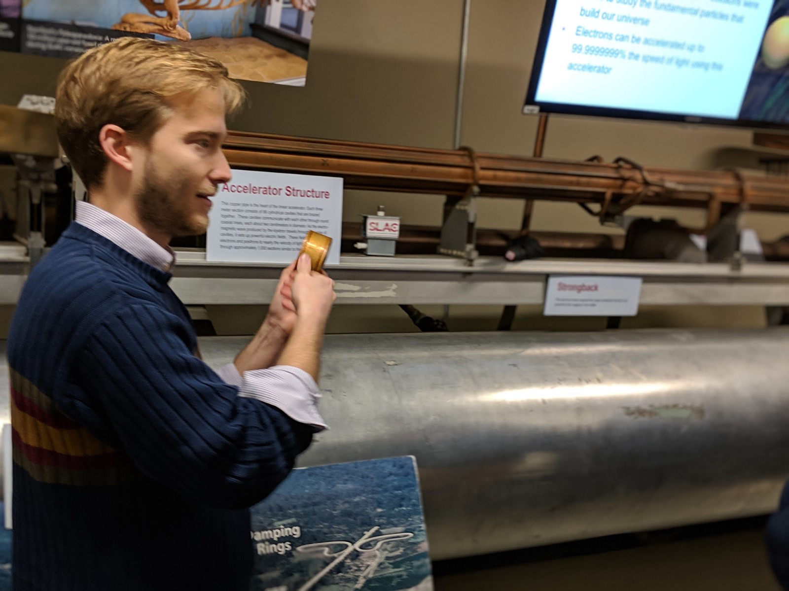 Michael Baumer, Ph.D in Physics at Stanford, explaining about how a particle accelerator works and why the research conducted there is important for mankind