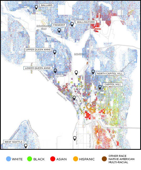 I Combined The Map For Seattle Uberhop With A Racial Segregation Map 