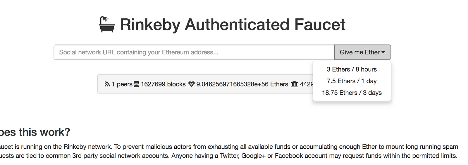 test password on ethereum key