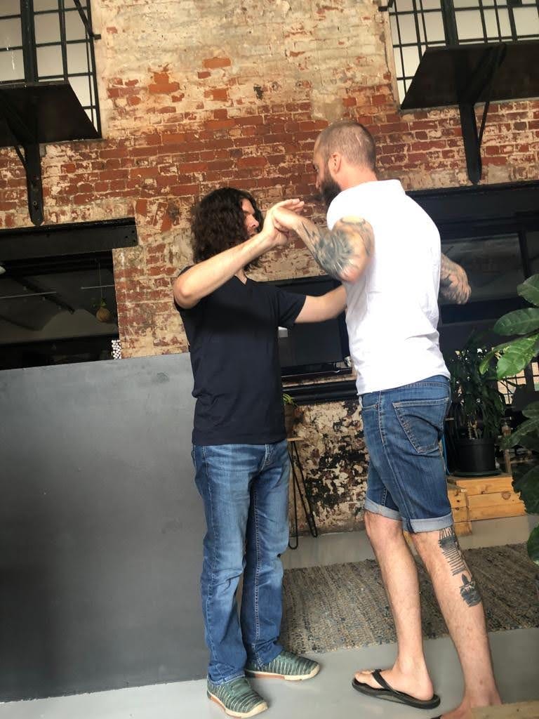CTO and HOD looking like they are about to dance