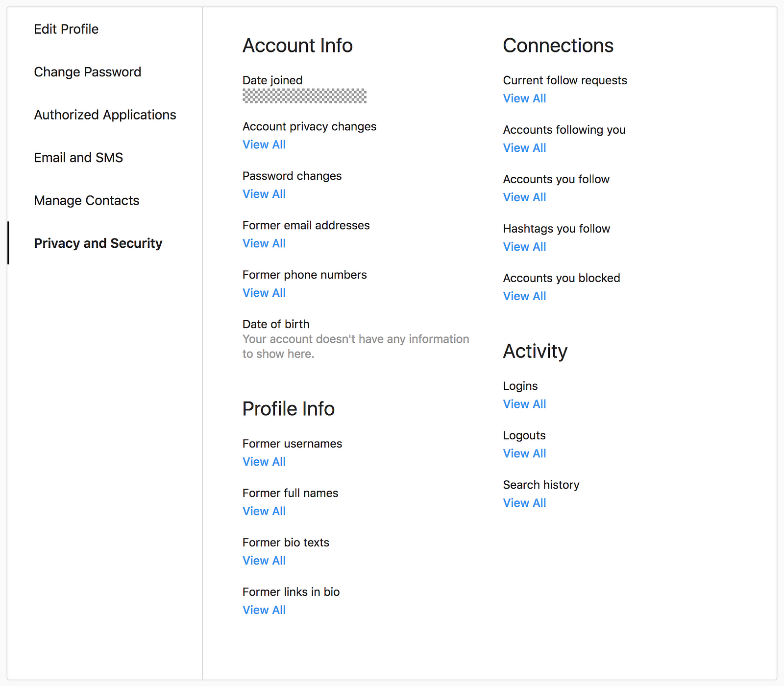 data instagram gathers around a user accessible through view account data link in previous screen - current follow requests instagram