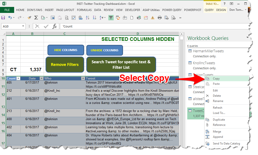 Microsoft Excel — Sharing Powerquery Queries Between Excel Workbooks 3006