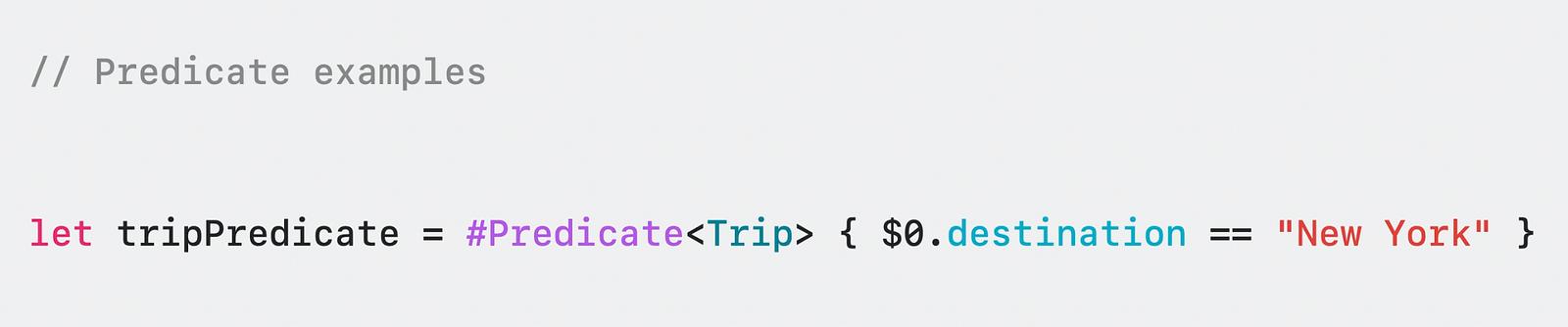 SwiftData code example