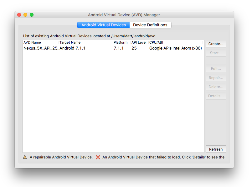 mac install android emulator react native