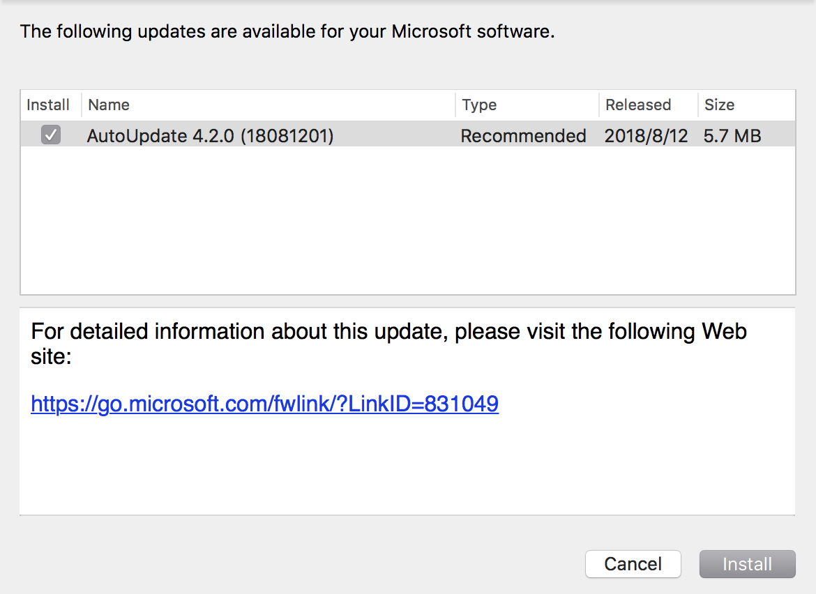 Microsoft office auto update mac