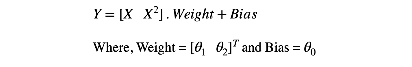 Matrix based representation of parametric equation