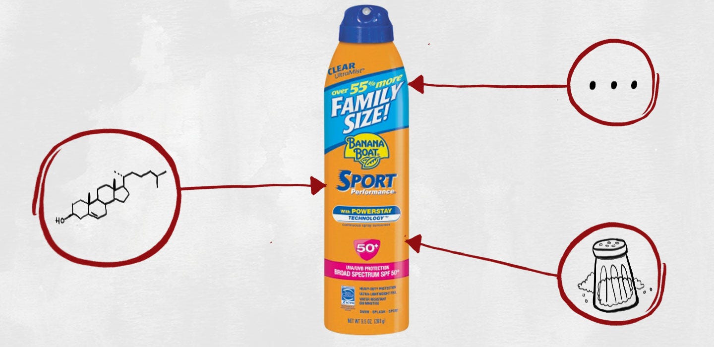 What’s in This? Banana Boat Family Size UltraMist Sunscreen Spray, SPF 50