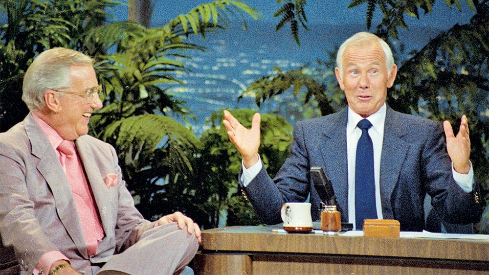 Johnny Carson, the consummate ‘King of Late Night,’ holds court on