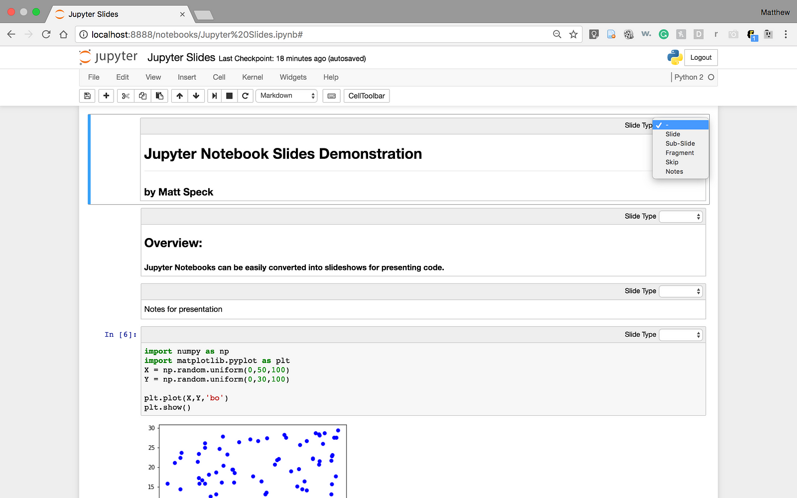 slide presentation jupyter