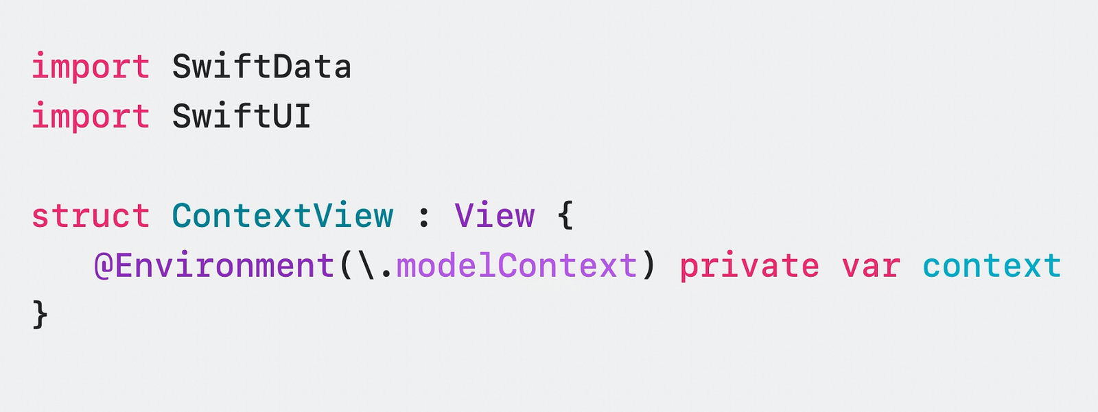 SwiftData code example
