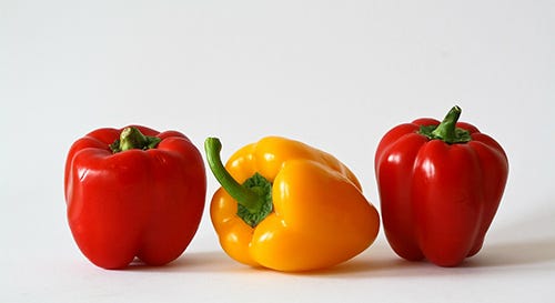 Sweet peppers are a low-FODMAP vegetable option.